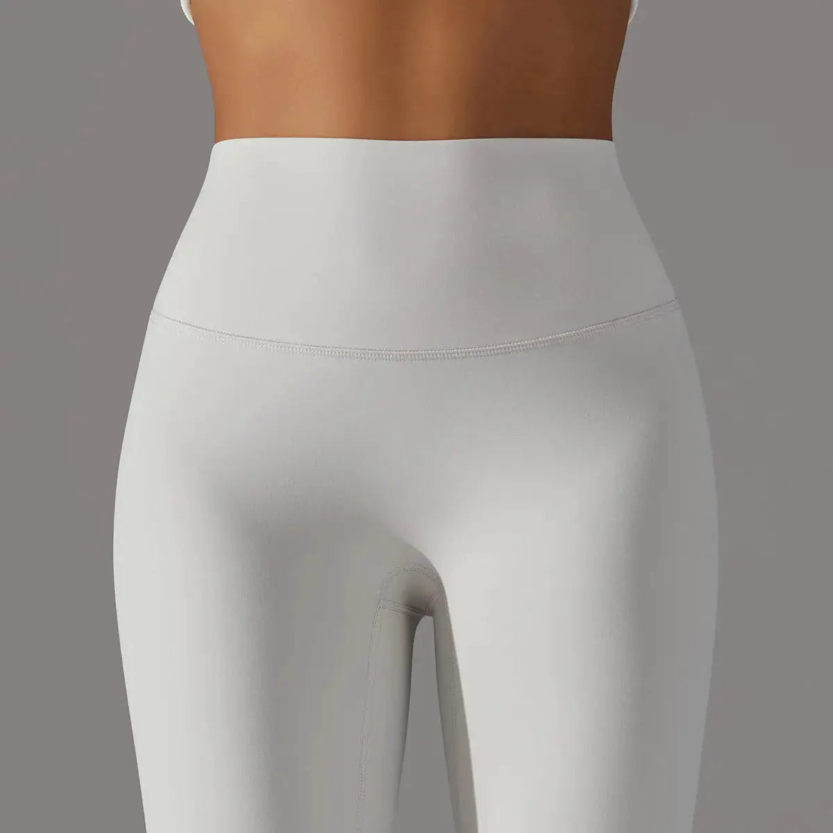 High waist naked-feeling leggings for women in white, gym and yoga fitness pants