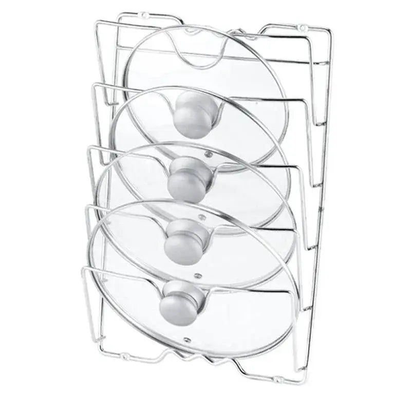 Kitchen pot lid rack, wall-hanging five-layer rust-free metal rack by Simples Market
