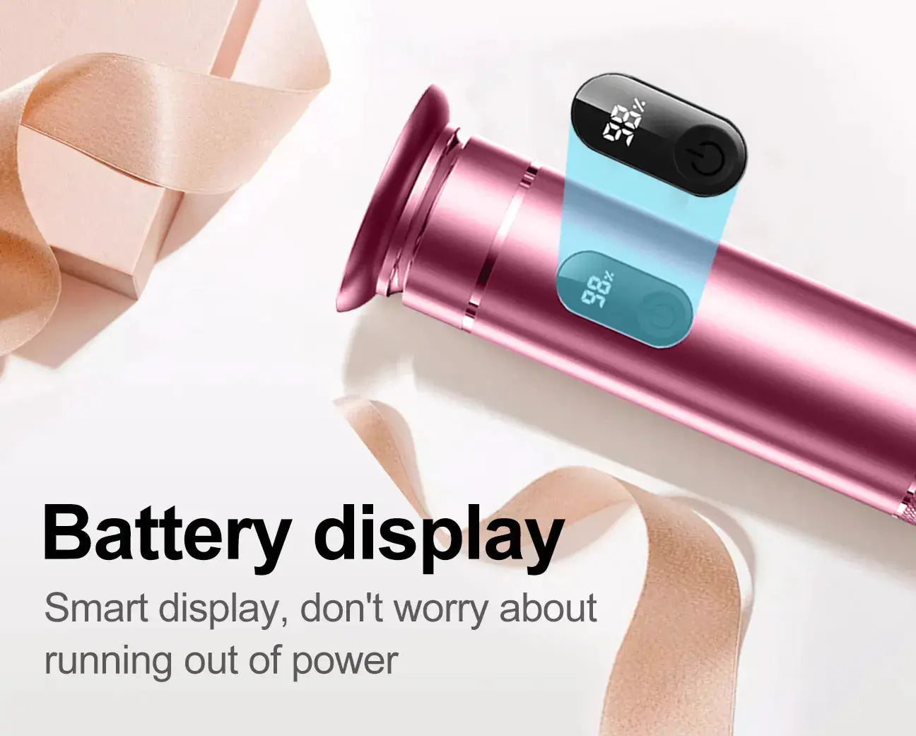 Simples Market aluminum alloy electric foot grinder, pink pedicure tool with dual power Type-C or battery and digital battery display