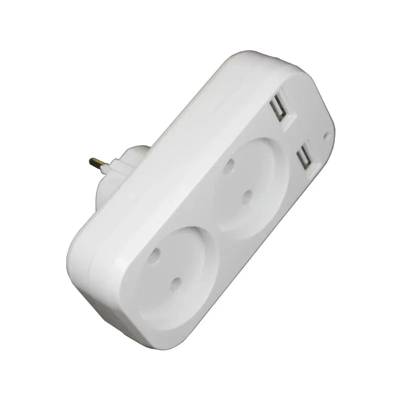 European USB Socket Portable Dual USB Converter Plug Universal Travel Adapter For Germany France Russia