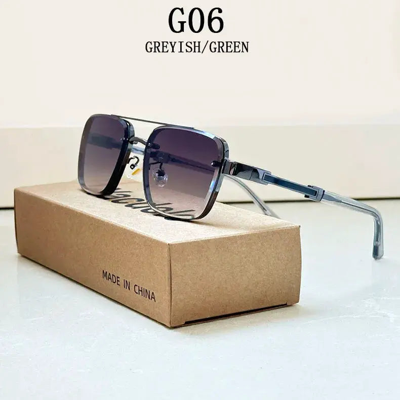 NovaLux Unisex Square Sunglasses Luxury Vintage Design With Lightweight Aluminium Magnesium Frame TAC Lenses