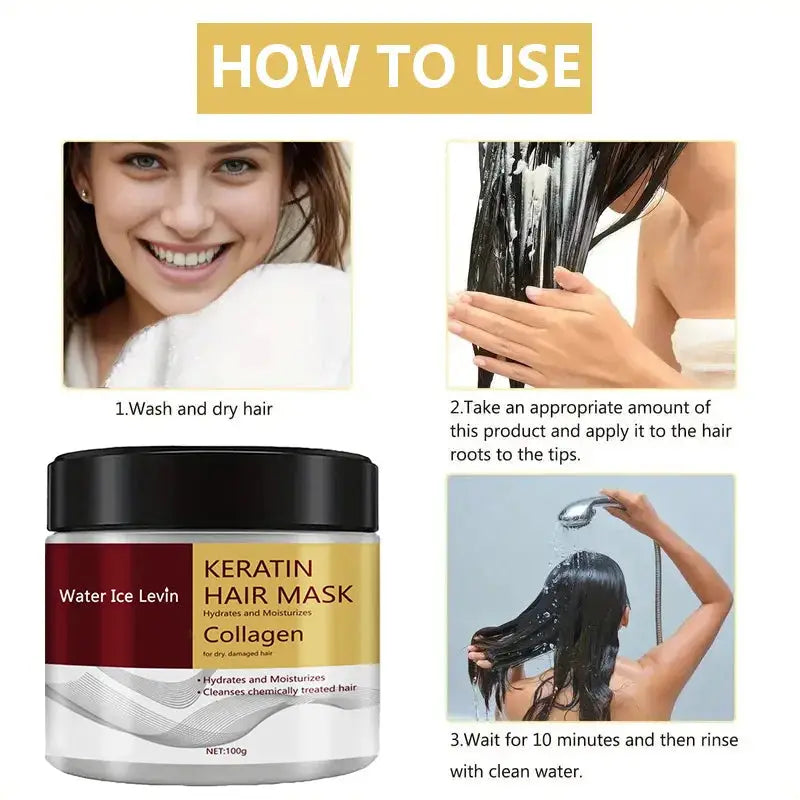 LuxeHair Collagen Keratin Hair Mask Oil Control And Deep Repair For Soft Frizz Free Hair