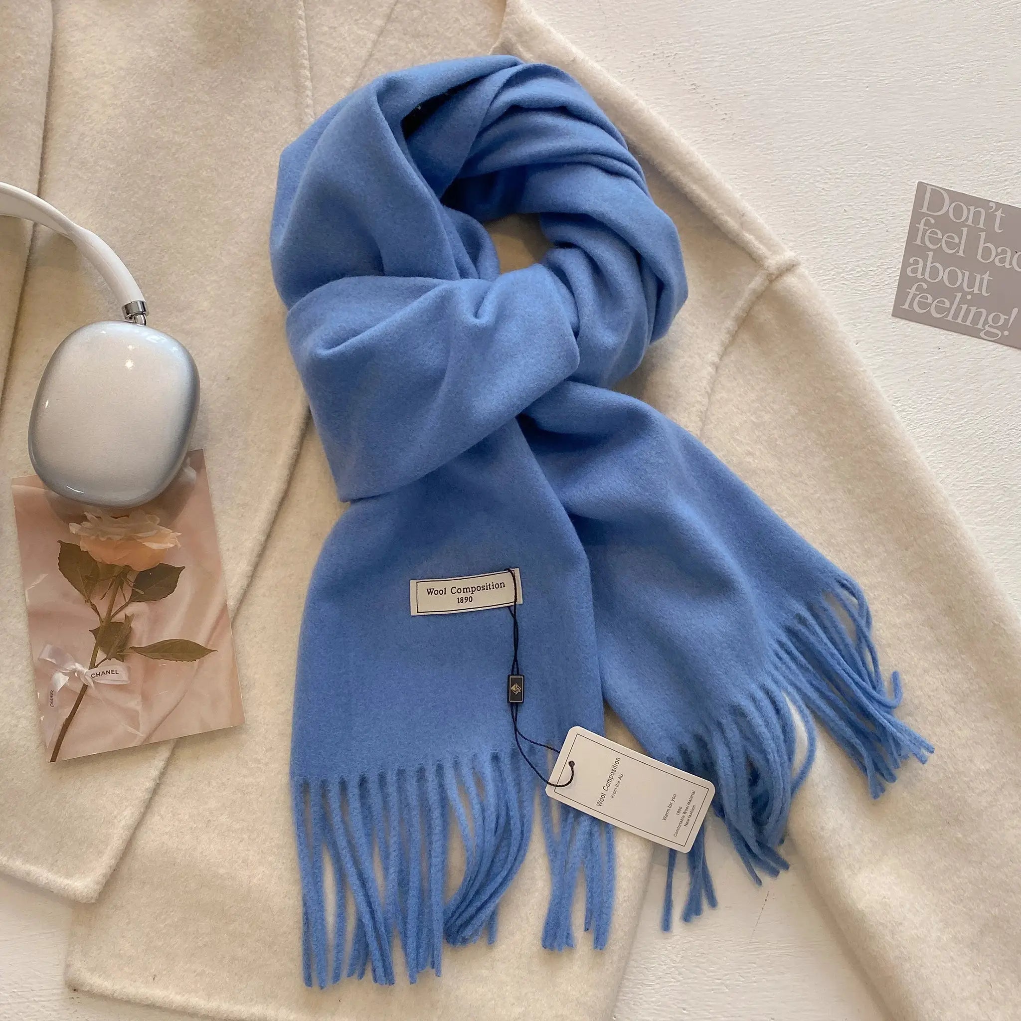LuxeWeave 26 Color Winter Scarf for Women Long 175 Centimeters Premium Polyester with Tatting Weave Cozy Warmth
