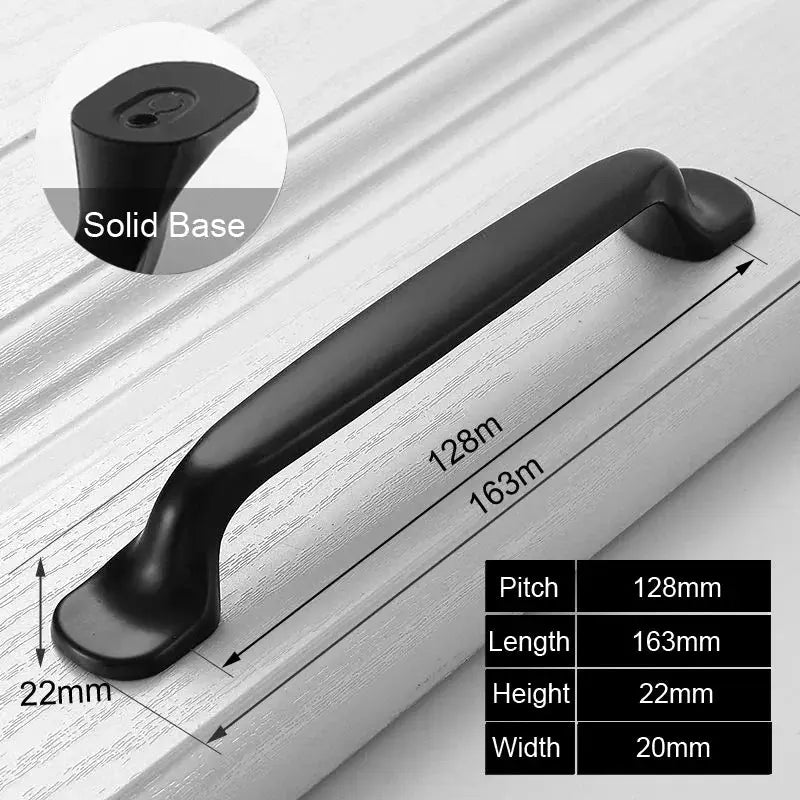 Black Aluminum Cabinet Knobs And Handles For Kitchen And Furniture Drawer Pulls Cupboard Handles
