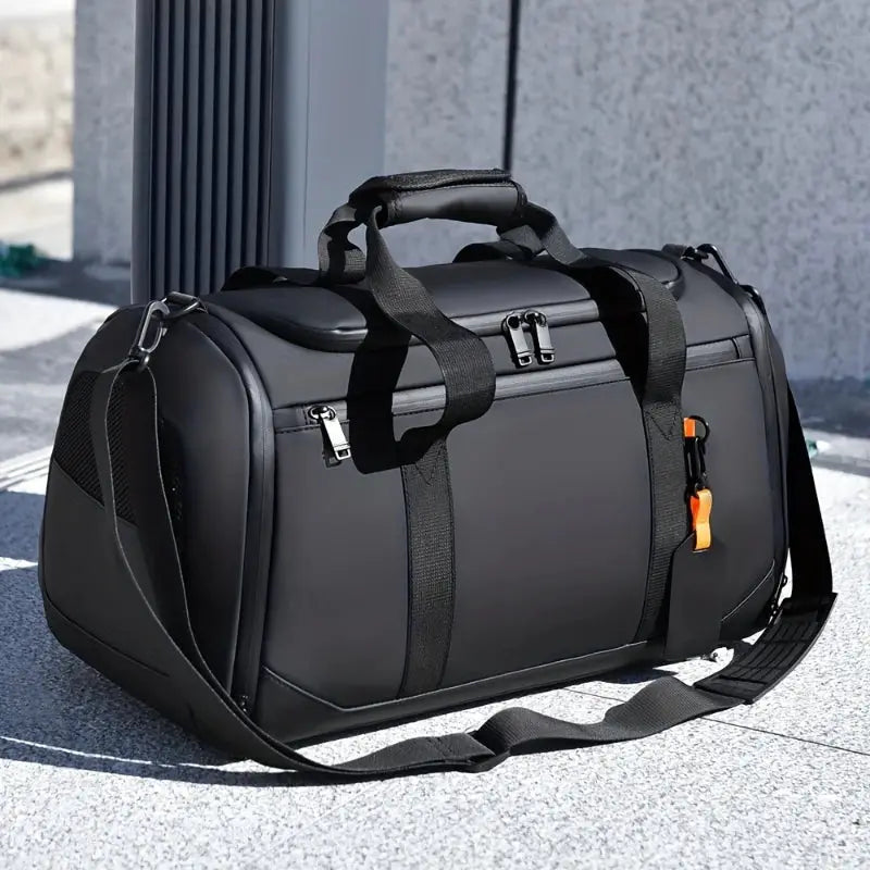 Voyager Large Capacity Travel Duffel Bag Durable PU Nylon With Multiple Compartments For Gym And Overnight Trips