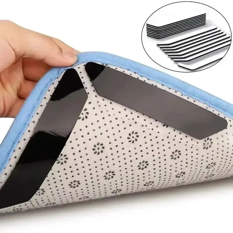 Non Slip Carpet Sticker Patches Reusable Washable Anti Curling Floor Rug Gripper Corner Pad
