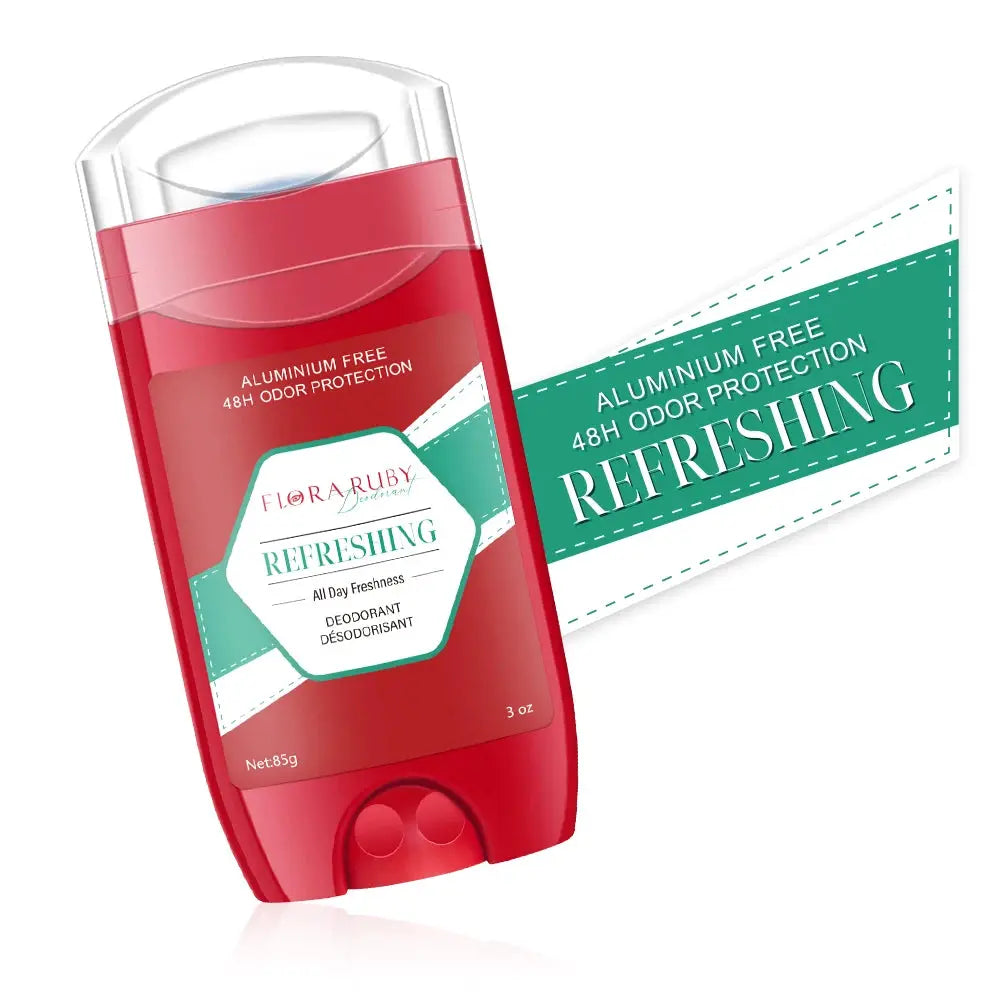 Simples Market aluminum-free men's deodorant stick in red container, sandalwood cedarwood scent, 85g/3oz