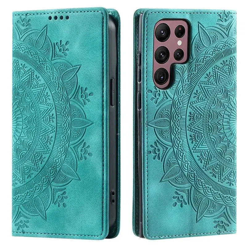 NovaGuard Magnetic Flip Leather Case for Samsung Galaxy S25 S24 Ultra S23 FE S22 S21 S20 S10 S9 Plus Note 20 Card Slot
