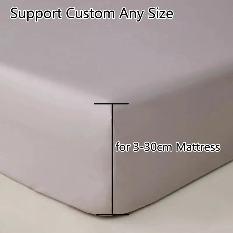 100% Egyptian cotton fitted sheet by Simples Market with elastic edges for 3–30 cm mattresses