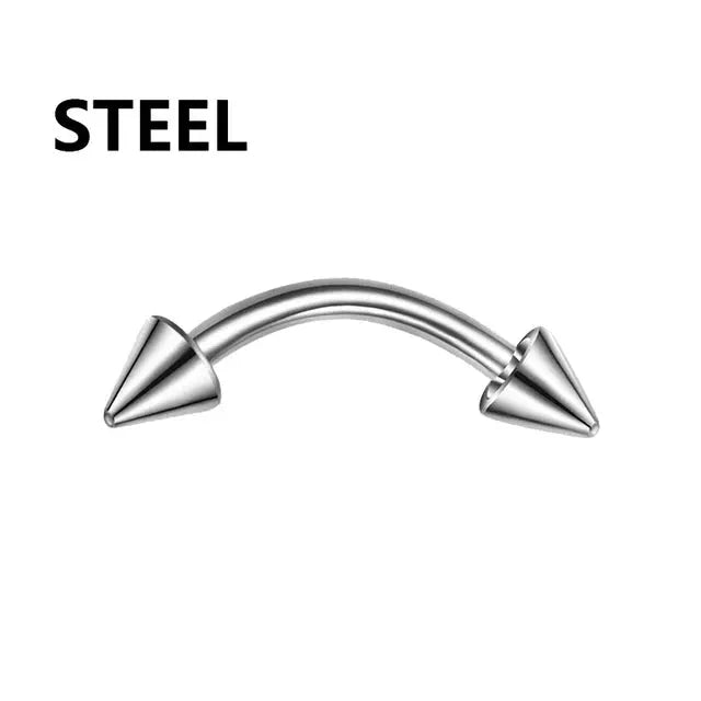 Stainless Steel Horseshoe Fake Nose Ring C Clip Septum Lip Hoop 1Pc For Women Men Jewelry