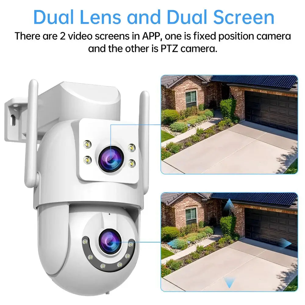 Jooan 4K 8MP outdoor 5G WiFi dual-lens PTZ security camera by Simples Market, 5x zoom