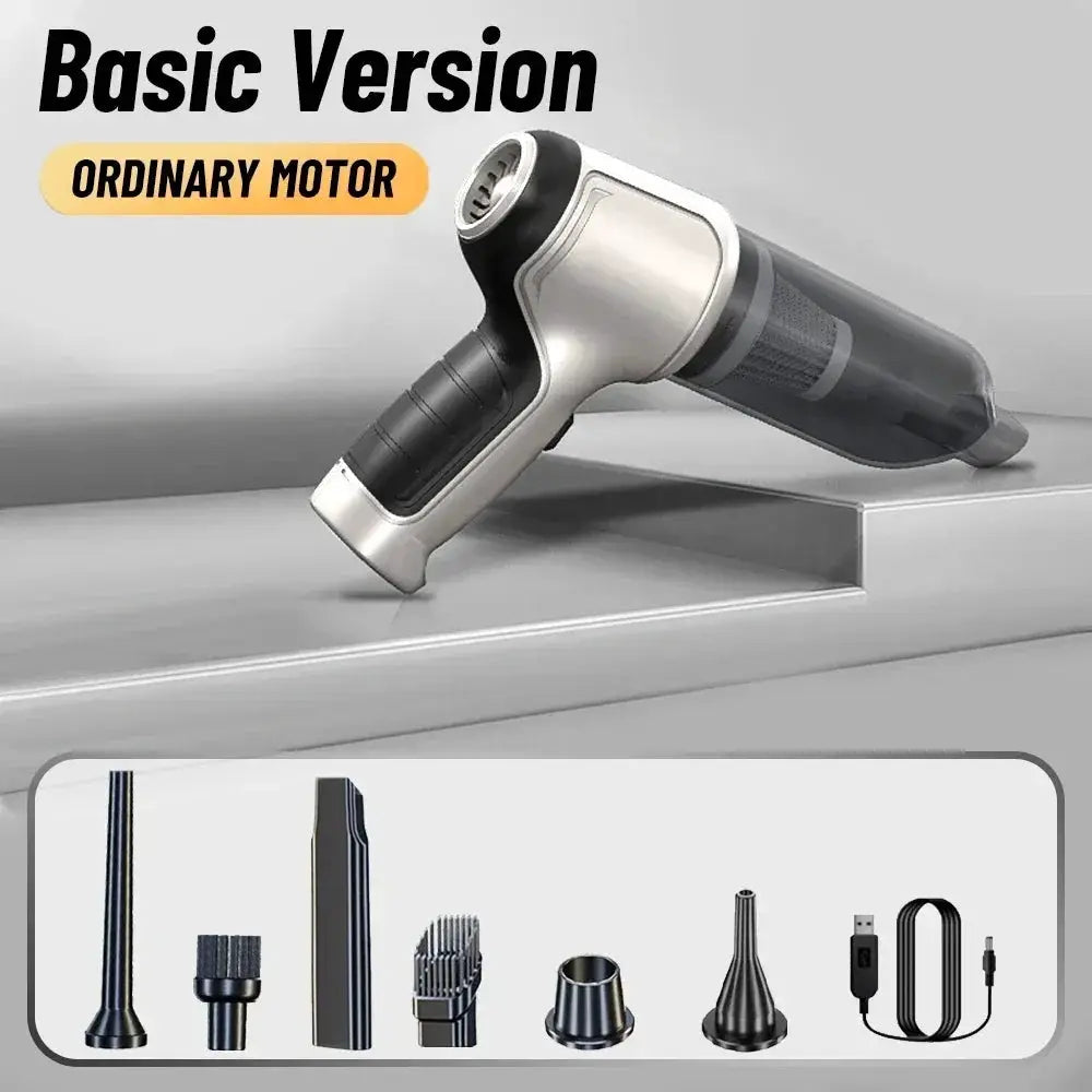 Wireless handheld car vacuum cleaner with strong suction and multiple attachments