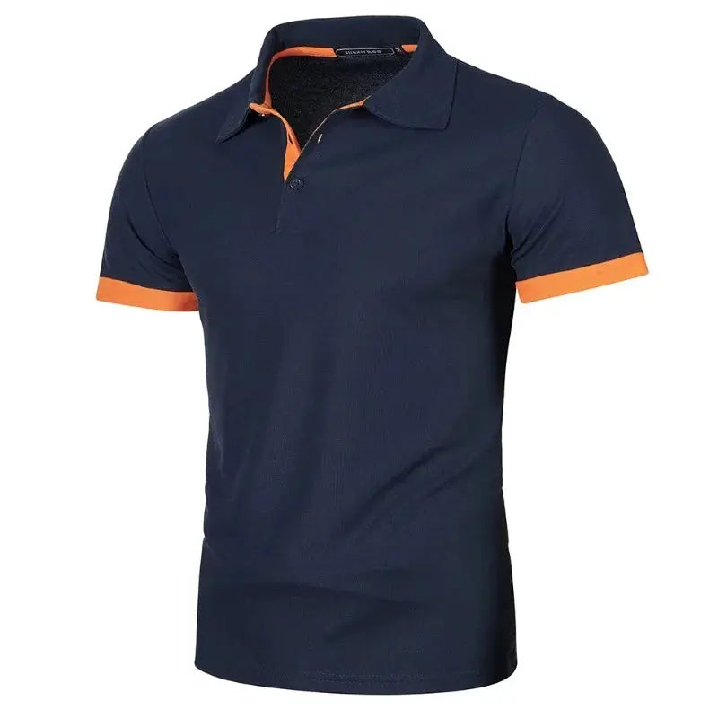 New Mens Short Sleeve Polo Shirt Solid Color Lightweight Lapel Tee For Summer Streetwear And Jogging