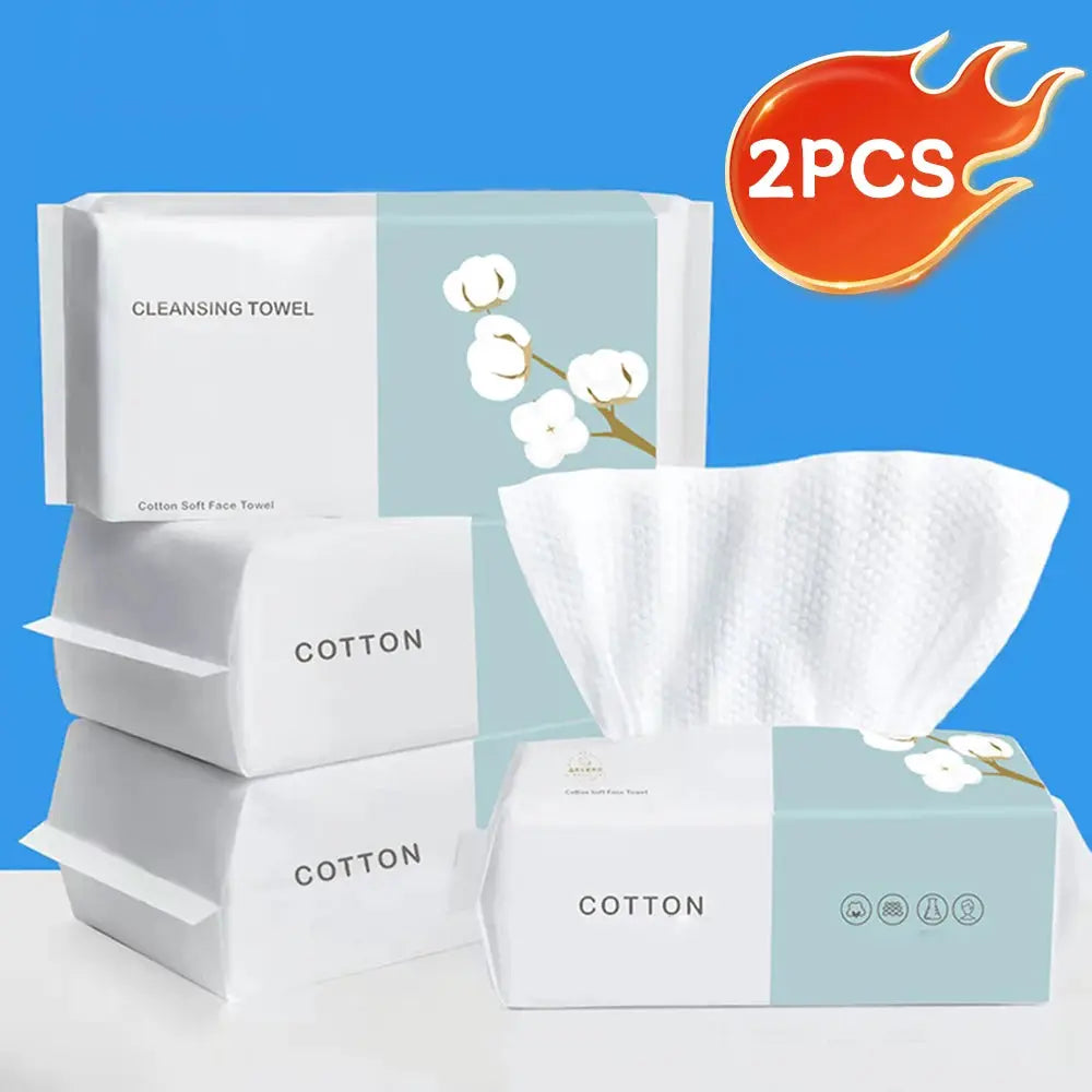 Three Pack Thickened Disposable Face Towels With Pearl Cotton For Wet And Dry Cleansing And Makeup Remover Travel Pack