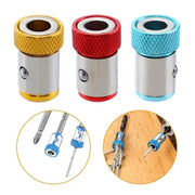 3Pc Universal Quarter Inch Batch Head Magnetic Coil Screwdriver Accessories Set With Colored Magnetizers
