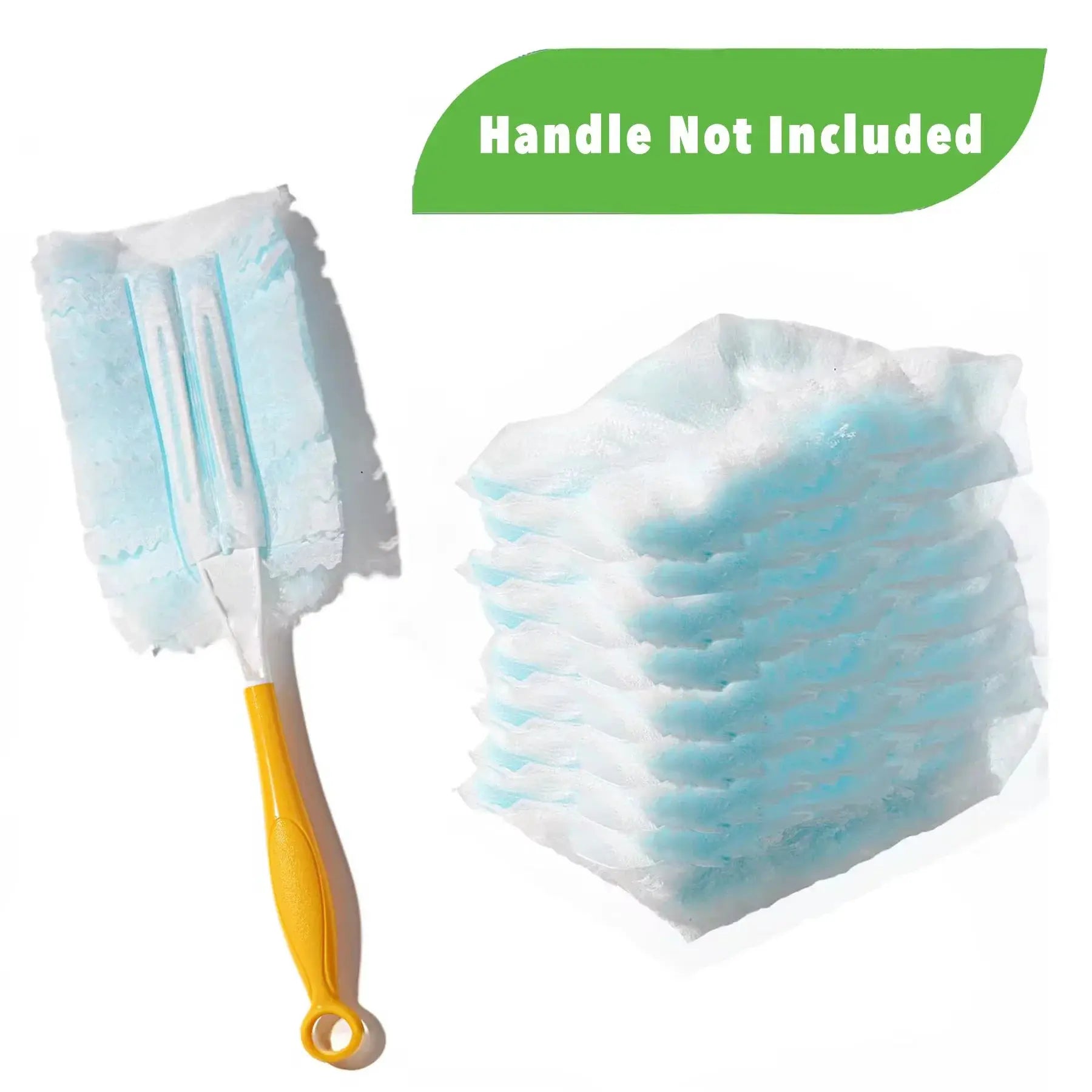 Simples Market 10-count disposable duster refills for Swiffer Duster; blue microfiber heads, handle not included.