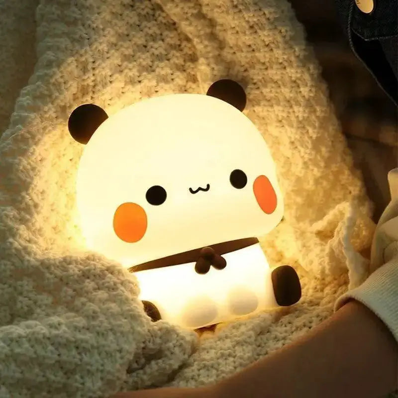 Kawaii Panda LED Night Light Soft Eye Protecting Silicone Glow For Kids Bedrooms And Living Rooms