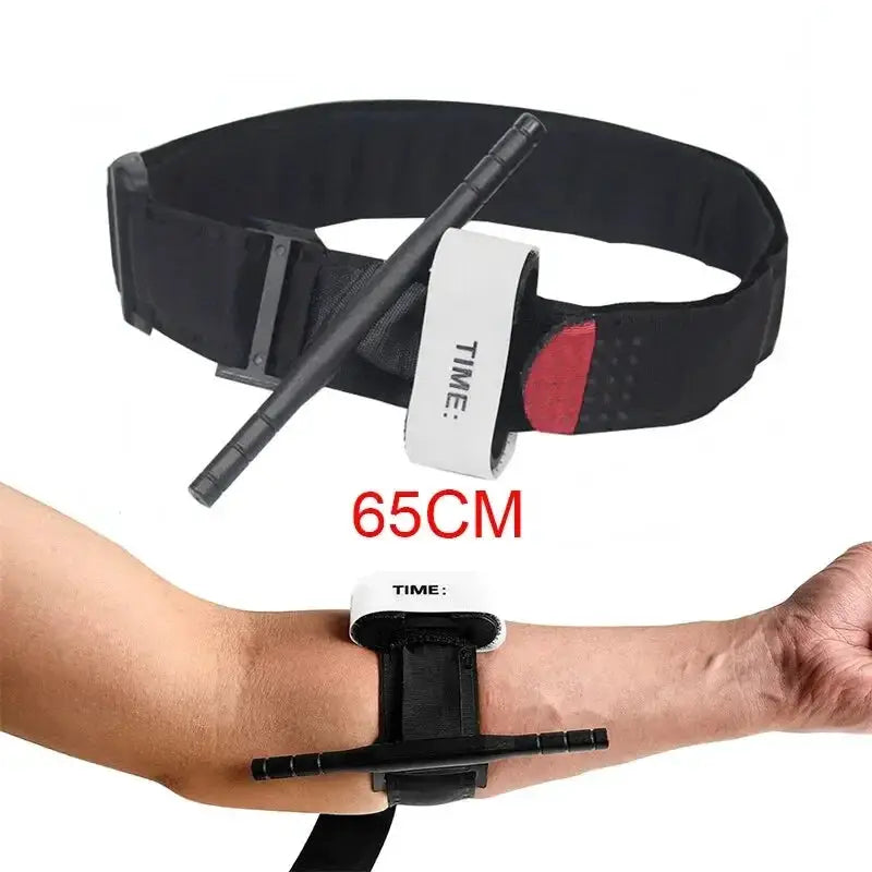 65cm black tactical medical tourniquet with time strap and pen, 1pc