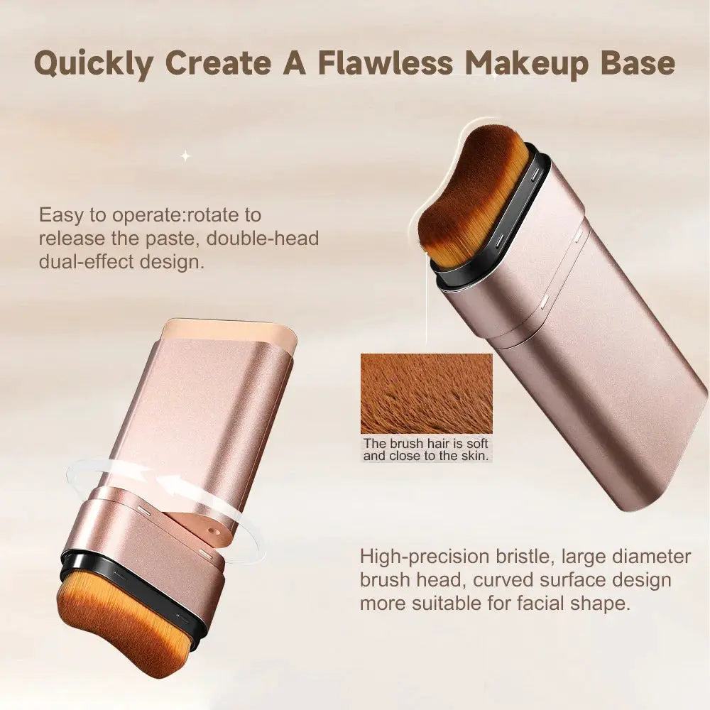 Life Girls Watery Double Headed Foundation Stick With Brush For Natural Long Lasting Flawless Coverage