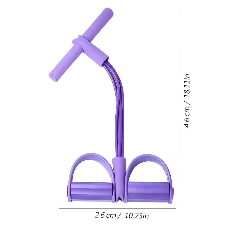 Four Tube Pedal Tensioner Home Fitness Equipment For Yoga Abdominal Strengthening With Elastic Band Tension Rope