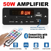 50W Bluetooth 5.0 MP3 Decoder Board For Speaker With USB TF Card FM Radio Module Handsfree Voice Recording