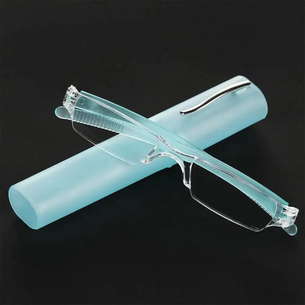 Elegant Reading Glasses Metal Frame Ultra Thin Design Lightweight Portable Mini Eyewear For Men And Women With Case