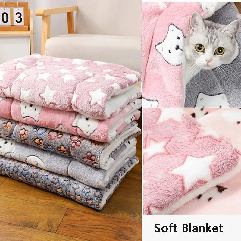 Thick Cat Mat With Breathable Flannel Soft Sleeping Pad For Small Dogs And Cats Winter Warm Cozy Cushion Blanket