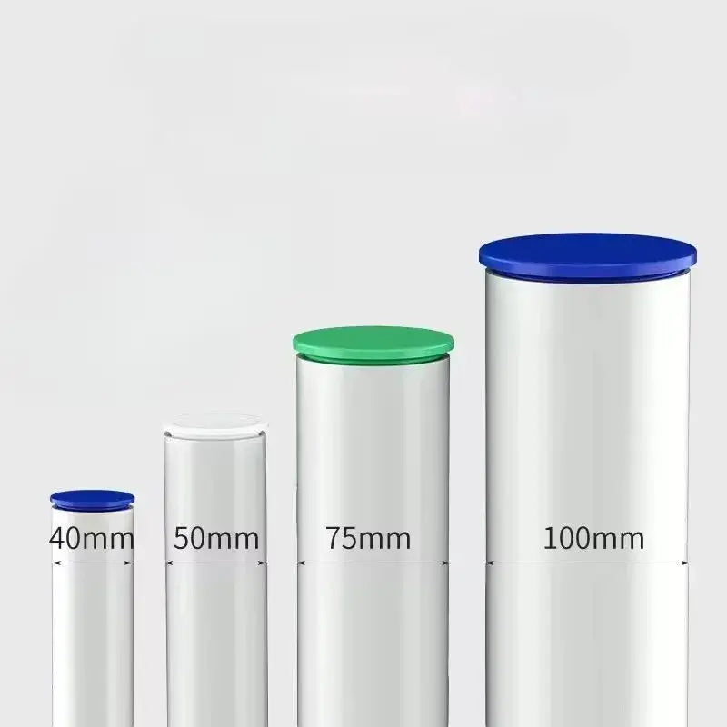Simples Market silicone sewer pipe seal set with four sizes (40–100 mm) and blue/green lids.
