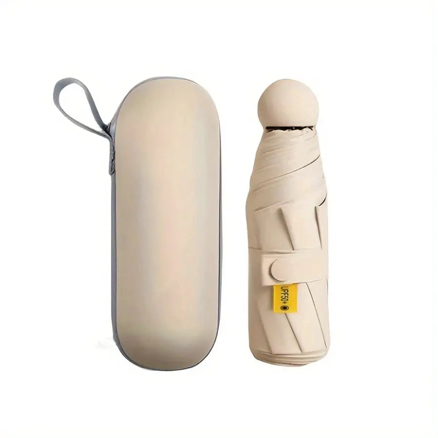 Portable 1 Piece Anti UV Mini Umbrella For Sunny And Rainy Days With UV Coating And Six Reinforced Ribs