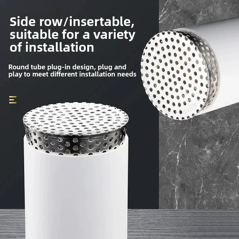 304 stainless steel floor drain insert with perforated cap for outdoor terrace drainage