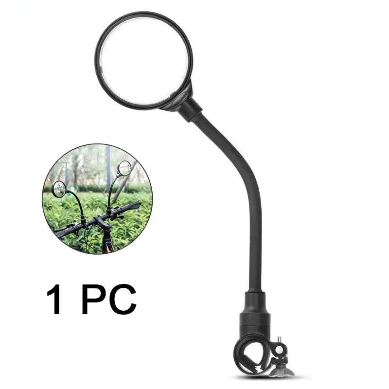 2 Piece Set Bicycle Rearview Mirrors 360 Degree Adjustable Rotatable Universal Handlebar Mount for MTB and Road Bikes