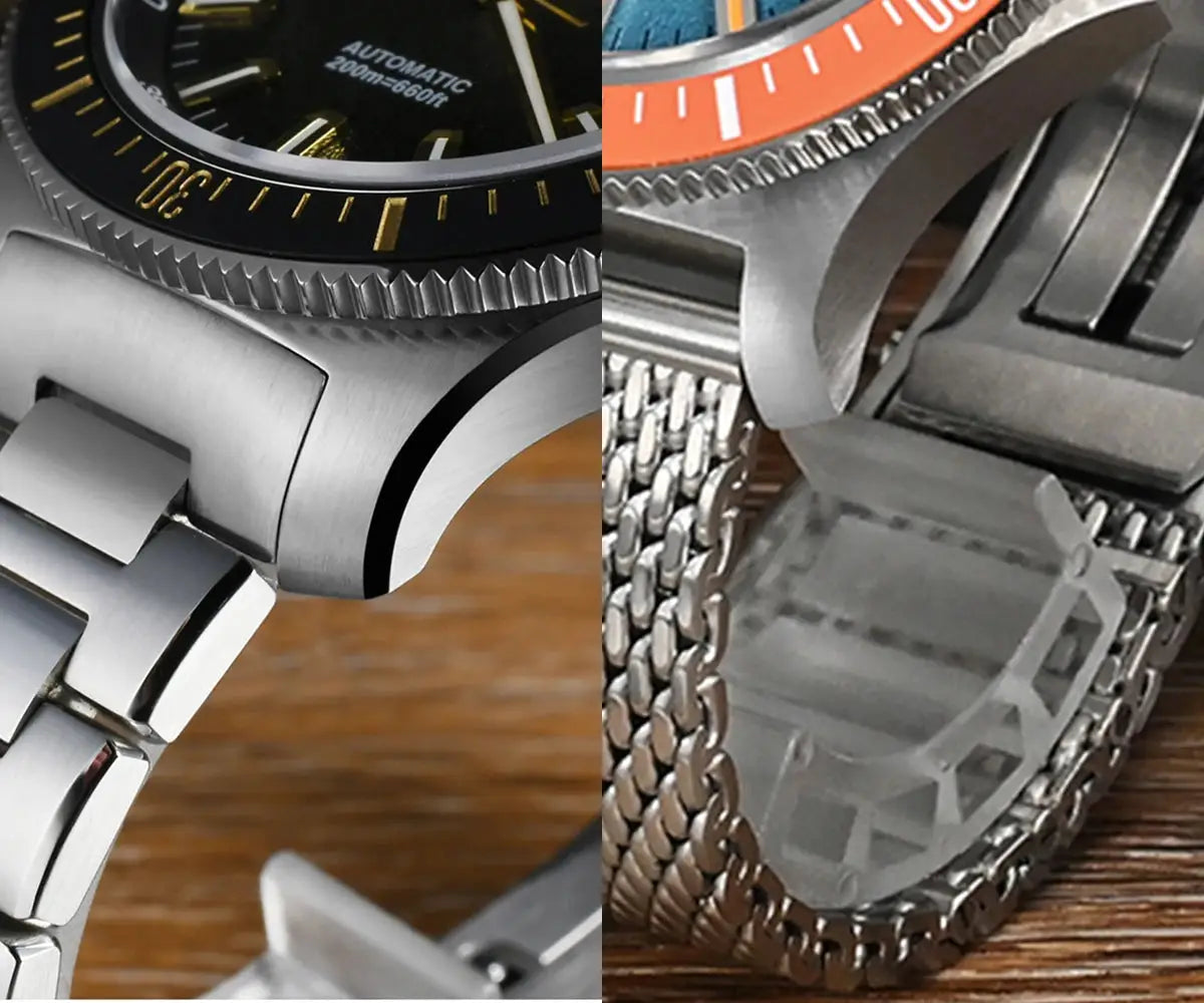 San Martin 40mm dive watch, stainless steel case/bracelet, black dial, NH35 automatic, 200m water resistant, SN0118