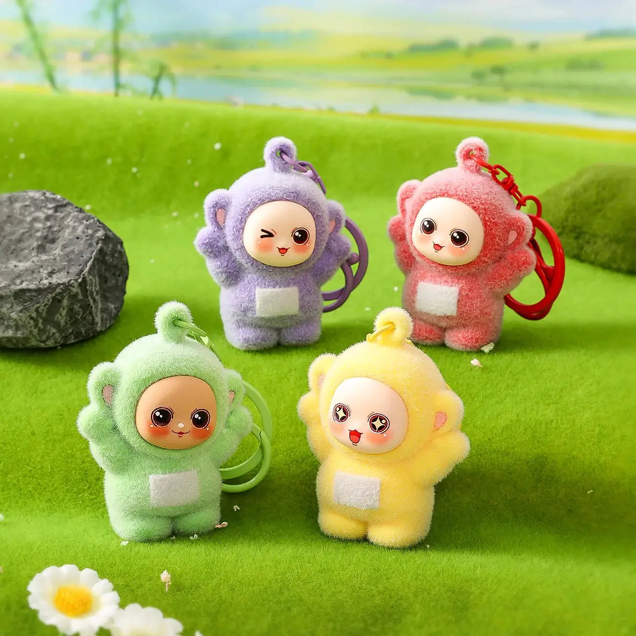 Four Color Baby Series Cartoon Keychains Small Pendants Trendy Kids Gifts Cute Dolls For Schoolbags And Couples
