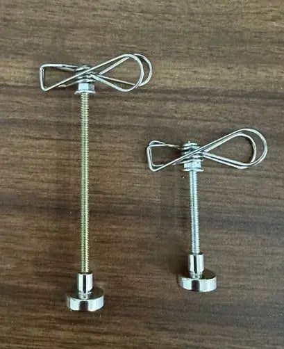 Two silver magnetic incense clip stands with wing-shaped clamps