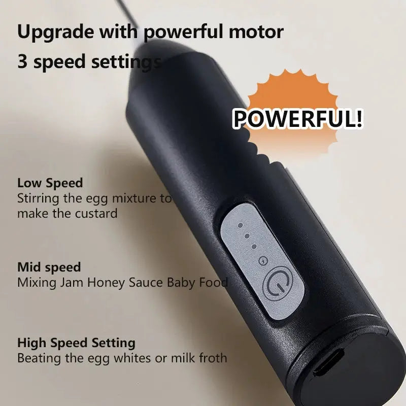 Upgraded Rechargeable Electric Coffee Frother Milk Whisk Mini Blender Handheld With Speeds For Espresso Cappuccinos