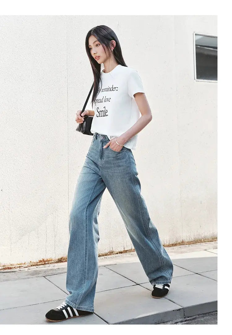 Semir Jeans Women Cool Feeling Wide Leg Floor Length Pants Summer 2025