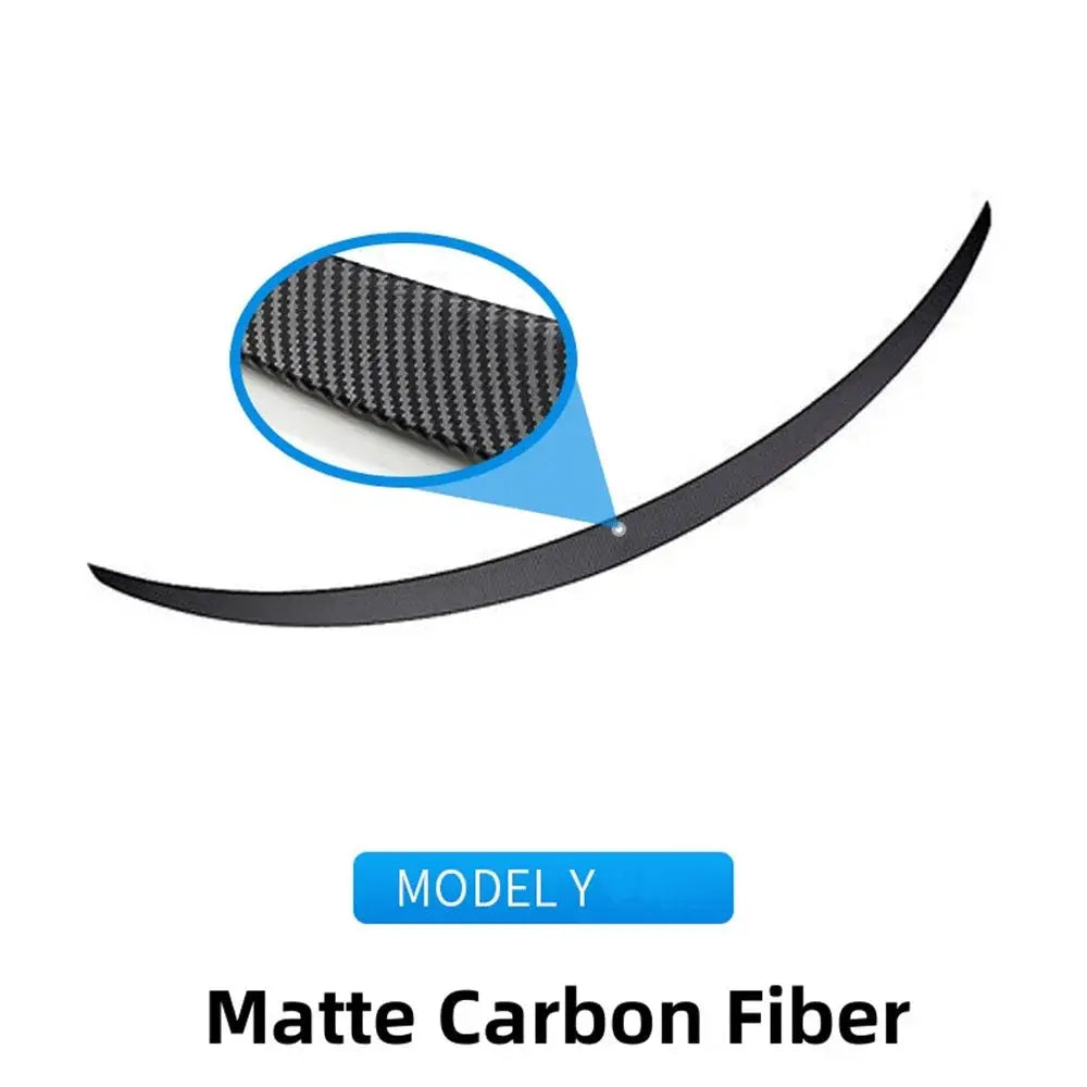 Matte carbon fiber rear spoiler for Tesla Model Y (Model 3/Y) by Simples Market