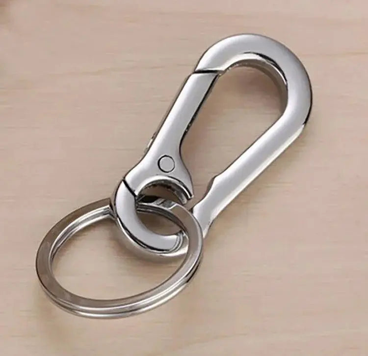Leather Keychain For Men And Women, Silver Plated Metal Key Ring With O Ring Buckle, Heart Shaped Gift
