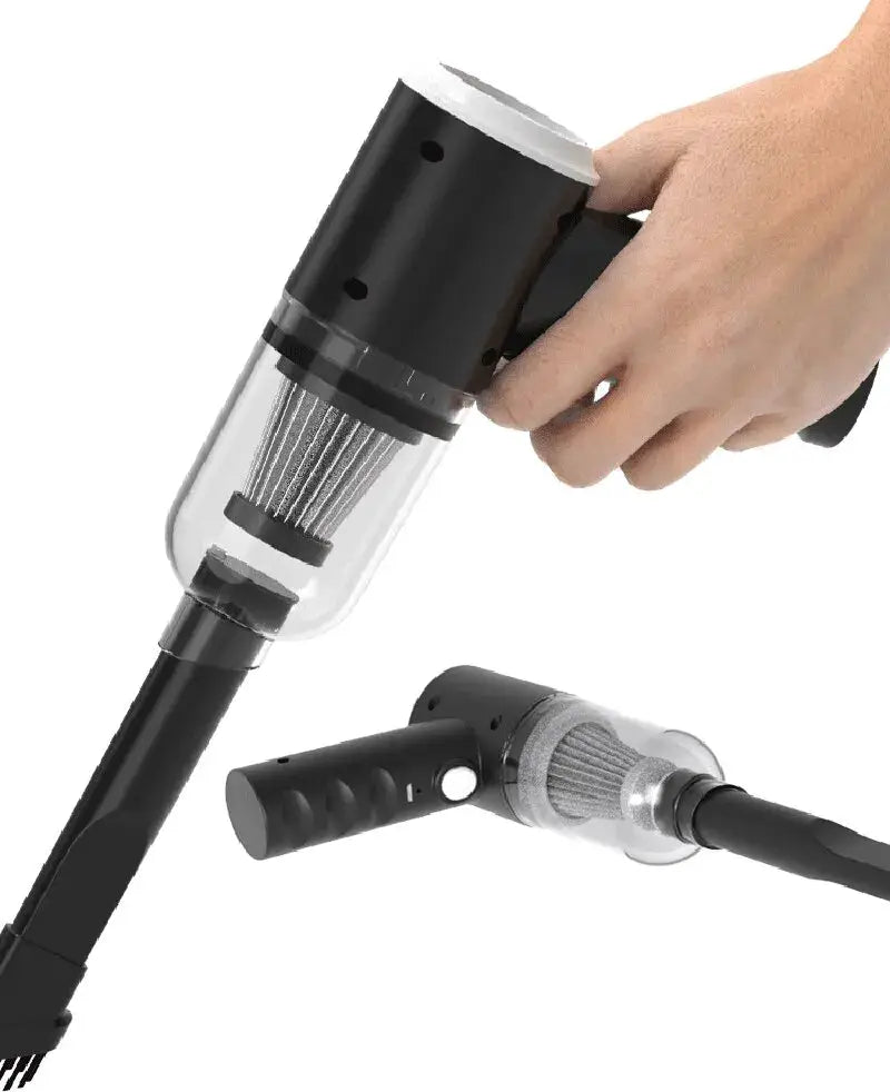 9000Pa wireless car vacuum cleaner by Simples Market in black with USB charging, portable wet-dry handheld.