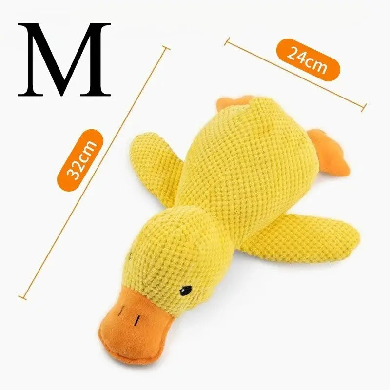Plush Sleeping Duck Dog Toy For Small And Large Dogs Bite Resistant Teeth Grinding Relief With Duck Sound Toy