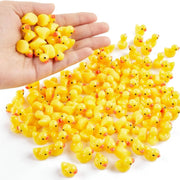 Mini resin duck charms; yellow tiny duck figurines, 100/200 pcs set for party DIY crafts
