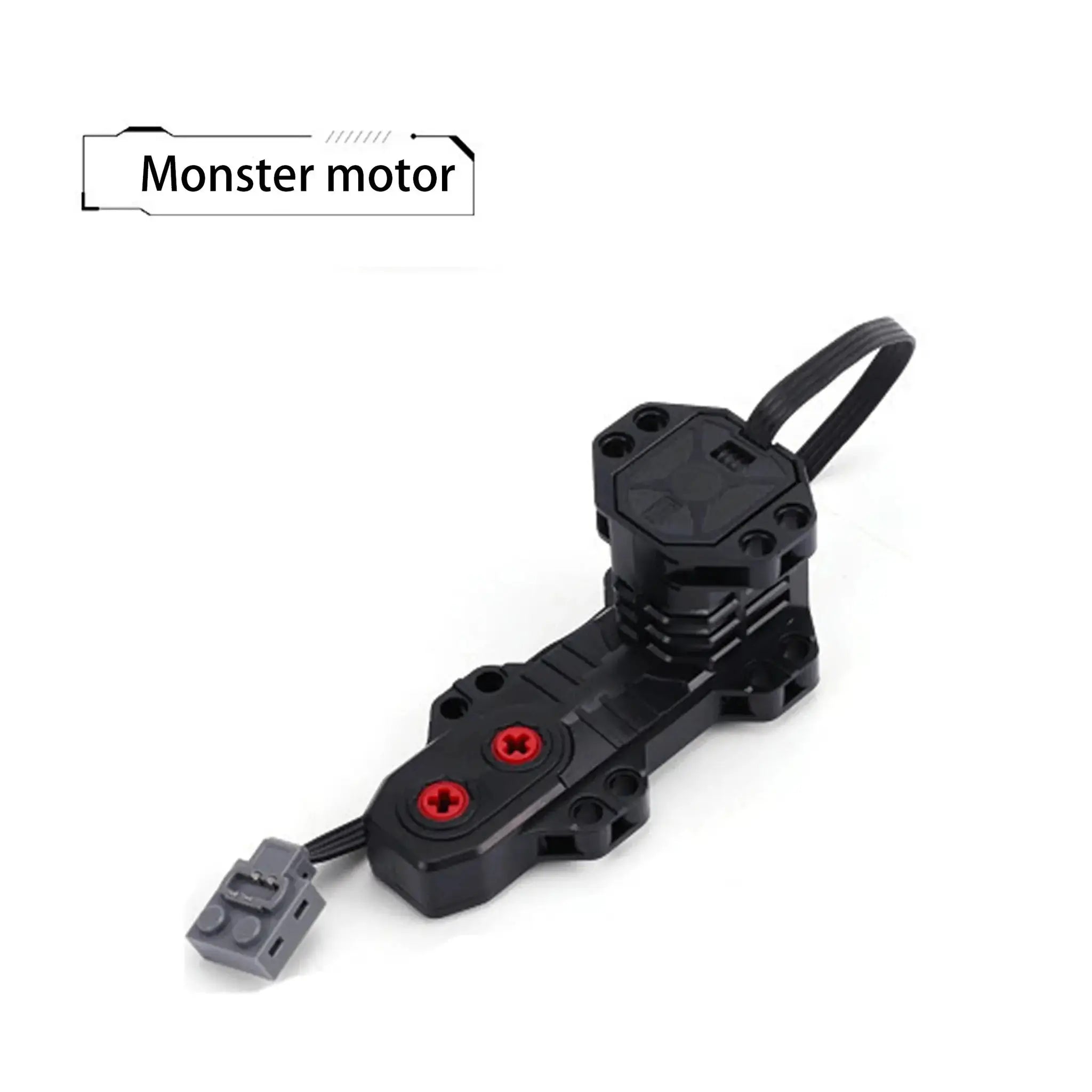 Electric Motor Set for MOC Remote Control Cars with Lithium Battery Box Connectors and Led Lights