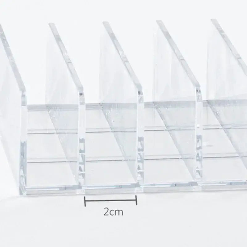 LuxeClear 7 Compartment Clear Makeup Organizer Box For Desktop Or Drawer Acrylic Cosmetic Storage