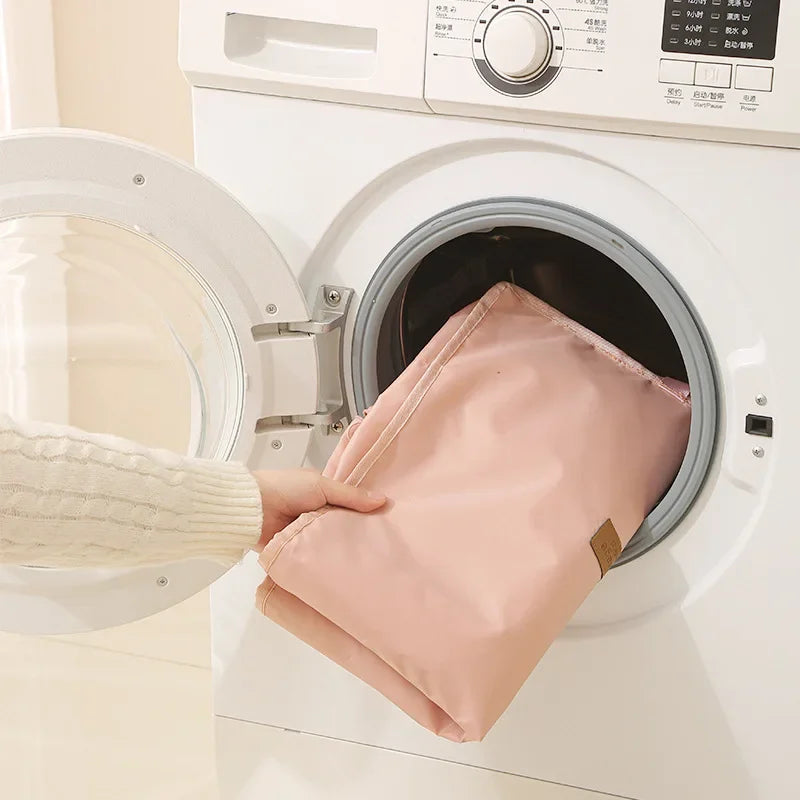 Hanging storage bag, pink fabric, Simples Market travel foldable underwear organizer