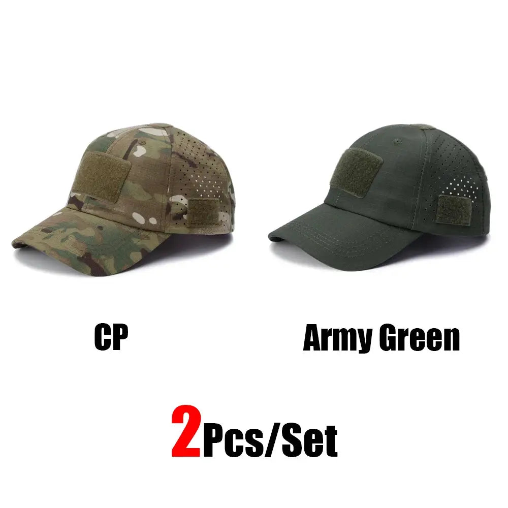 Mens Camouflage Baseball Cap Breathable Sun Protection Hat For Outdoor Sports Hunting Hiking Camping Beach Fishing