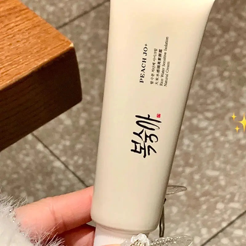 Korean Rice Extract Cream SPF50 Plus Hydrating Concealer for Brightening and Evening Skin Tone Lightweight Long Lasting