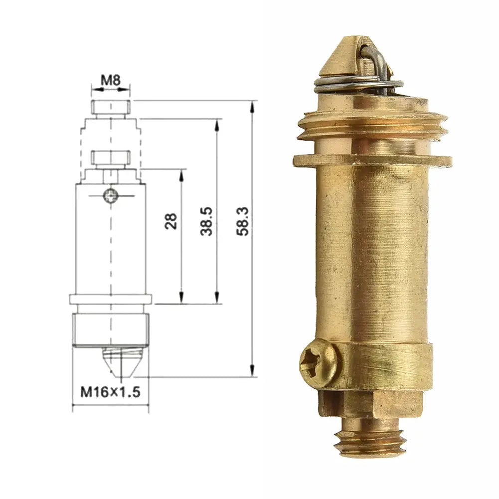 Simples Market brass waste pop-up click-clack plug valve for basin sink, M16x1.5 thread