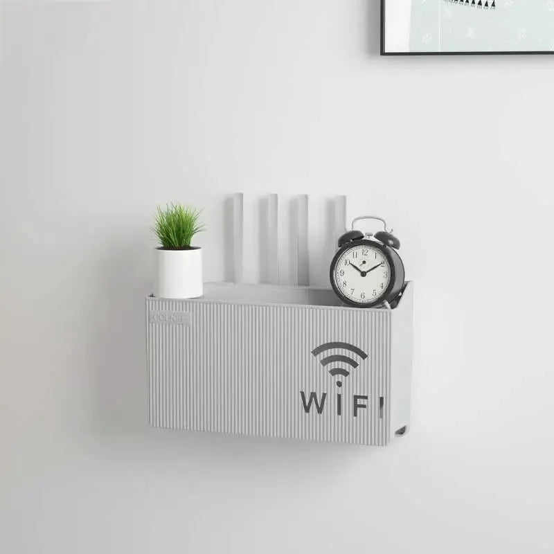 Wall Mounted Wireless Router Storage Box For Living Room And Bedroom Cable Management TV Set Top Box Organizer