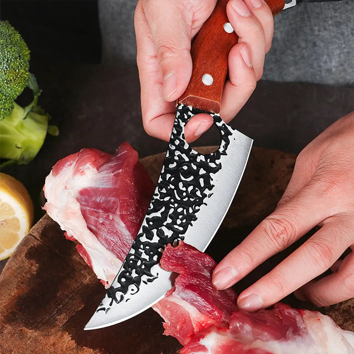Handmade Forged Kitchen Knife Butcher Knife Boning Knife Meat Cleaver Vegetable Cutter Professional Chef Knife