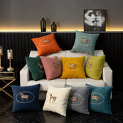 Simples Market American hand-embroidered horse-pattern cushion covers, 45x45cm, set of 10 in assorted colors